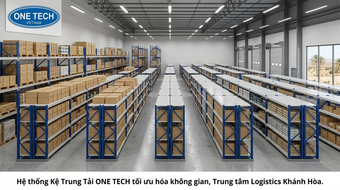 Bố trí kệ trung tải tối ưu kho Khánh Hòa Bố trí kệ trung tải tối ưu diện tích kho tại Khánh Hòa