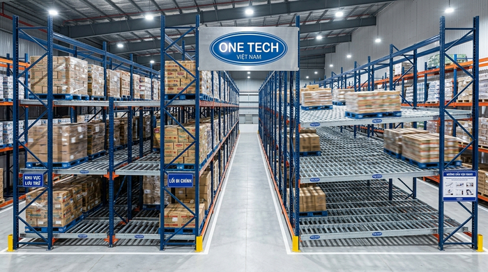 Kệ pallet Flow Rack và Push Back cho kho xuất nhập nhanh Kệ pallet Flow Rack và Push Back cho kho xuất nhập nhanh