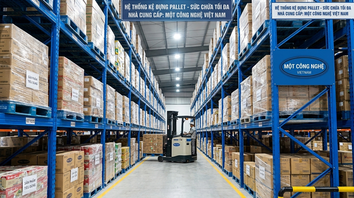 Kệ pallet Selective phù hợp kho nhiều mã hàng tại Khánh Hòa Kệ pallet Selective phù hợp kho nhiều mã hàng tại Khánh Hòa