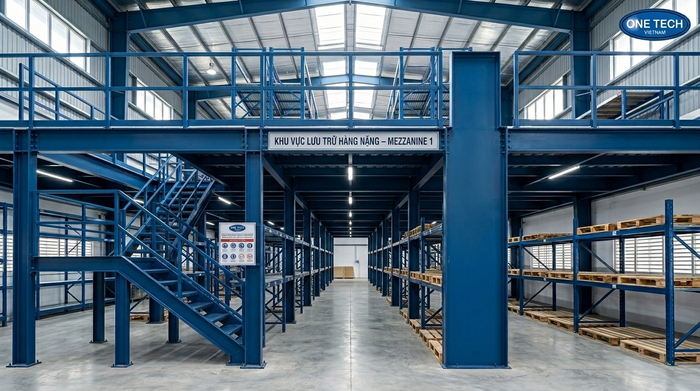 Kệ sàn mezzanine chống ăn mòn phù hợp khí hậu biển Khánh Hòa