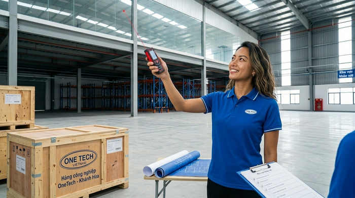 Khảo sát kho trước khi lắp kệ sàn mezzanine Khánh Hòa