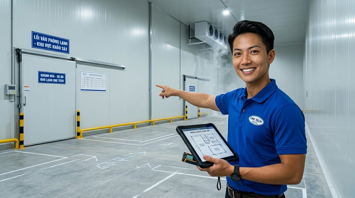 Khảo sát lắp đặt kệ kho lạnh Khánh Hòa Khảo sát mặt bằng trước khi lắp đặt kệ kho lạnh tại Khánh Hòa