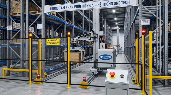 An toàn vận hành Stacker-Crane Khánh Hòa An toàn vận hành Stacker-Crane Khánh Hòa với rào chắn và cảm biến