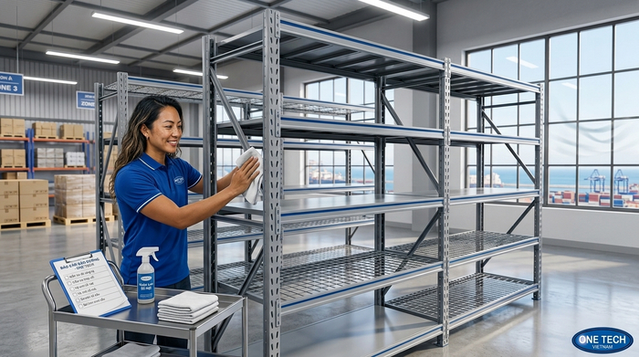 Bảo dưỡng kệ kho hàng Quy trình bảo dưỡng định kỳ hệ thống kệ kho hàng