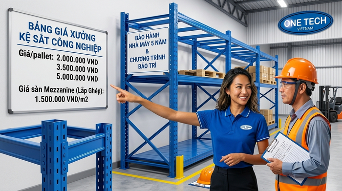 Dịch vụ hậu mãi và bảo hành kệ kho hàng 5 năm Chính sách bảo hành và báo giá kệ sắt tại nhà máy