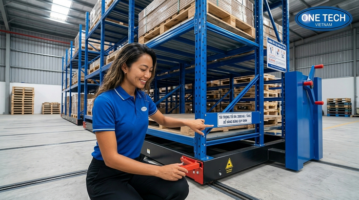 Hướng dẫn vận hành kệ kho di động an toàn Hướng dẫn sử dụng kệ kho di động an toàn trong kho