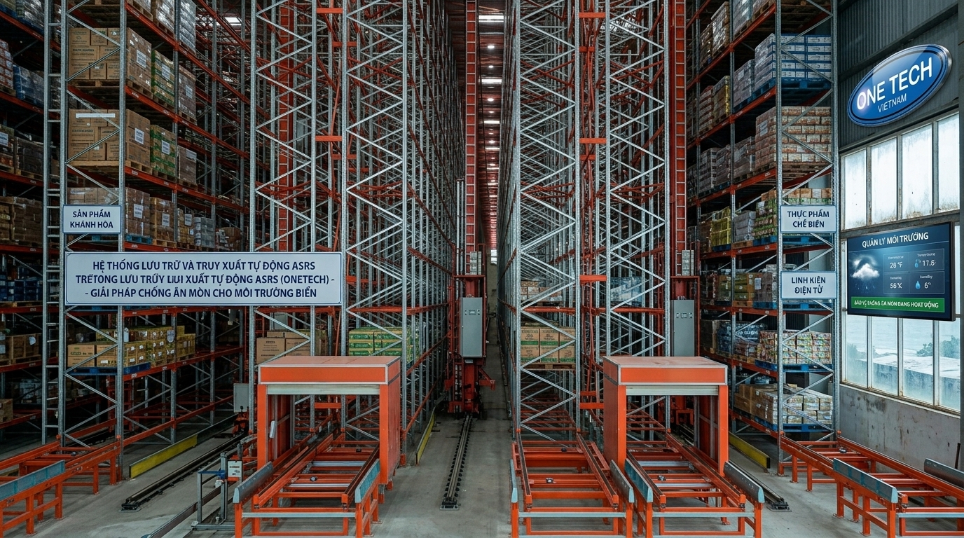 Kệ kho ASRS trong môi trường ven biển Khánh Hòa cần chú ý chống ăn mòn