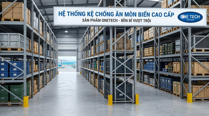 Vật liệu chống ăn mòn biển cho kệ kho tại Khánh Hòa Kệ kho sử dụng vật liệu chống ăn mòn biển cho kho trung chuyển Khánh Hòa