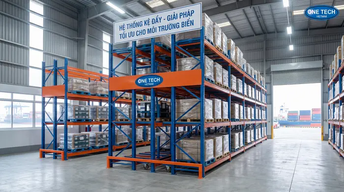 Kệ Push Back chống ăn mòn môi trường biển Khánh Hòa Kệ Push Back chống ăn mòn phù hợp môi trường biển Khánh Hòa