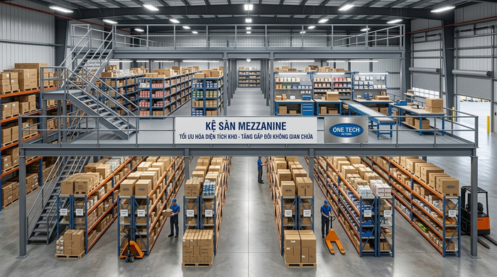 Giải pháp lưu trữ đa tầng Nha Trang cho kho trung chuyển Kệ sàn mezzanine tối ưu chiều cao kho trung chuyển tại Nha Trang