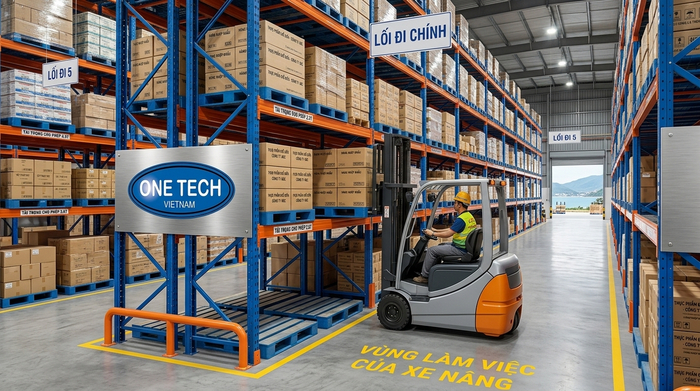 Kệ Selective tối ưu truy xuất pallet trong kho trung chuyển Kệ Selective pallet racking cho kho trung chuyển Khánh Hòa