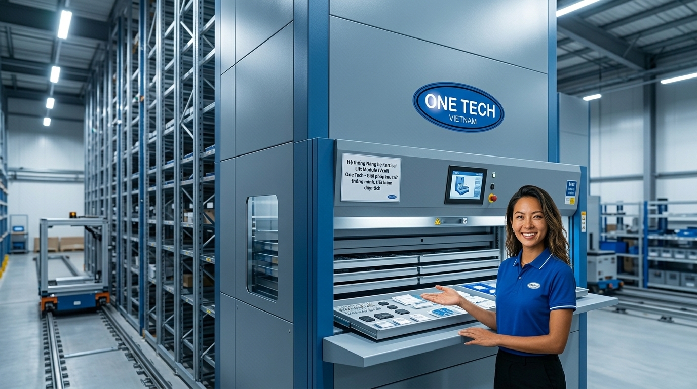 Kệ tủ nâng đứng VLM cho kho tự động tại Khánh Hòa