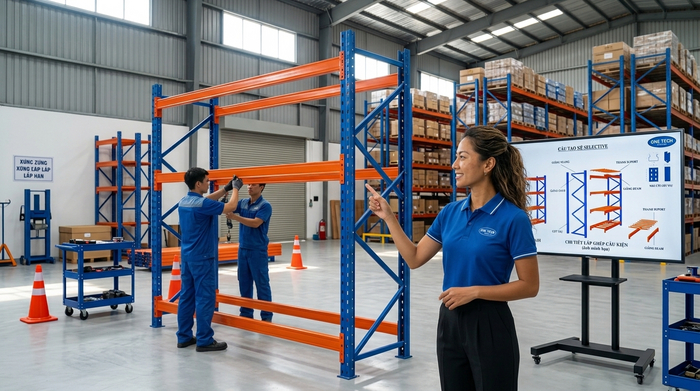 Quy trình lắp đặt chuyên nghiệp kệ Selective của OneTech Quy trình lắp đặt chuyên nghiệp kệ Selective của OneTech