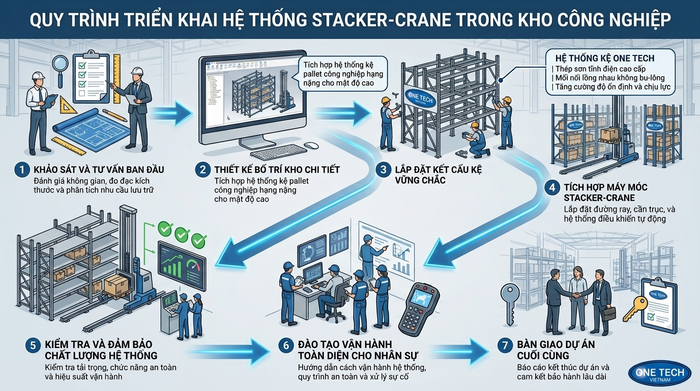 Quy trình triển khai Stacker-Crane Khánh Hòa Quy trình triển khai Stacker-Crane Khánh Hòa từ khảo sát đến bàn giao