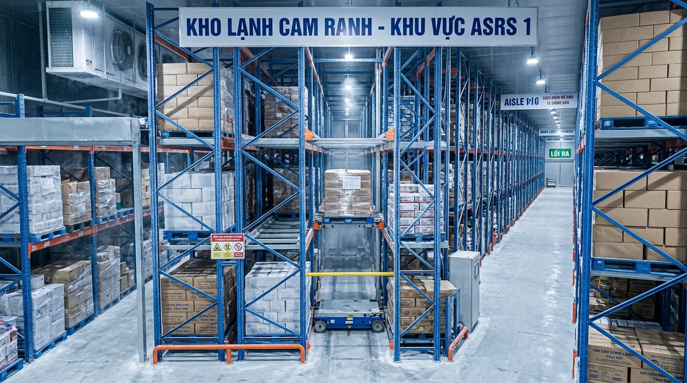 Shuttle ASRS cho kho lạnh và hàng pallet tại Cam Ranh Khánh Hòa