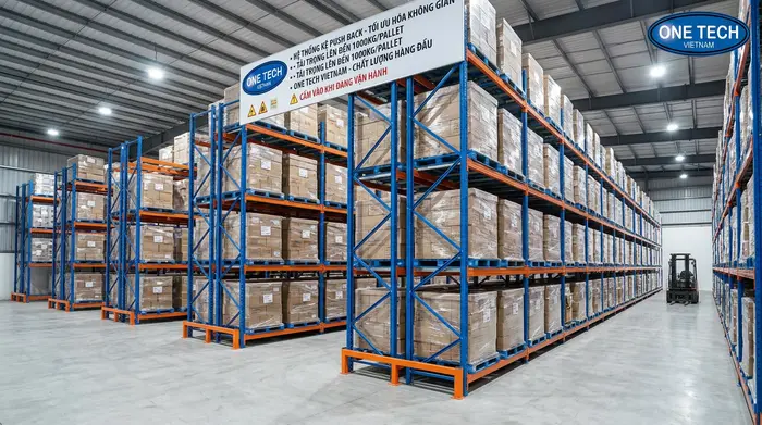 Ứng dụng kệ Push Back Khánh Hòa trong kho logistics Ứng dụng kệ Push Back Khánh Hòa trong kho logistics và phân phối