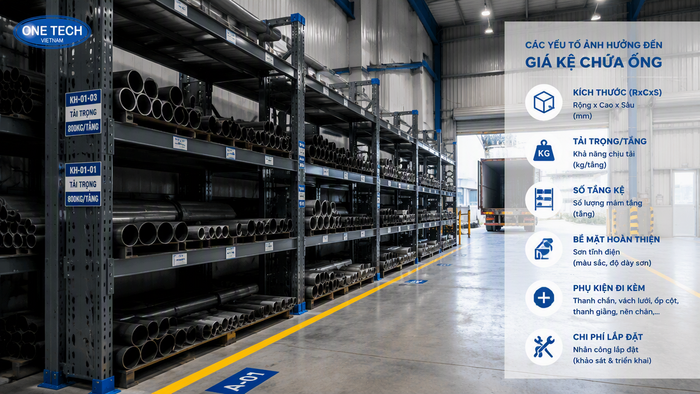 Báo giá kệ để ống thép Khánh Hòa Báo giá kệ để ống thép Khánh Hòa theo kích thước và tải trọng