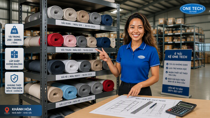 Báo giá kệ để vải Khánh Hòa Báo giá kệ để vải Khánh Hòa theo bản vẽ và nhu cầu thực tế