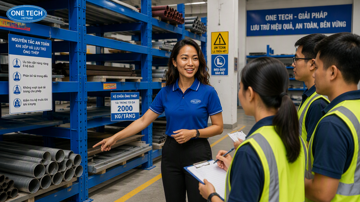 Đào tạo vận hành kệ để ống thép an toàn Đào tạo quy trình vận hành kệ để ống thép an toàn cho nhân sự kho