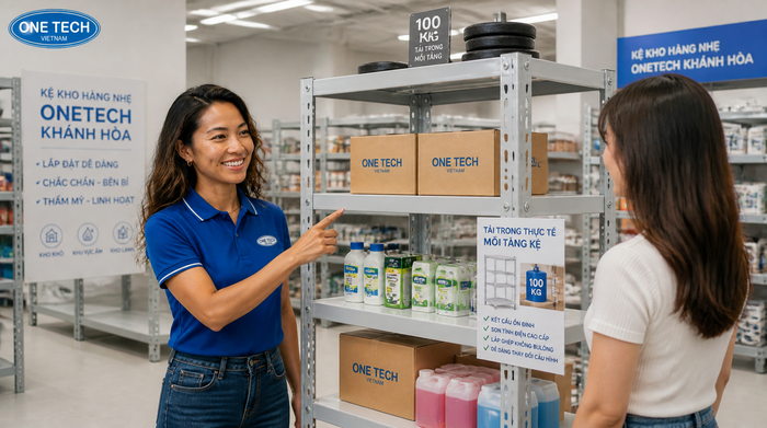 Kệ kho hàng Khánh Hòa thuộc OneTech Group Kệ kho hàng Khánh Hòa thuộc OneTech Group tư vấn lắp đặt kệ tải trọng nhẹ