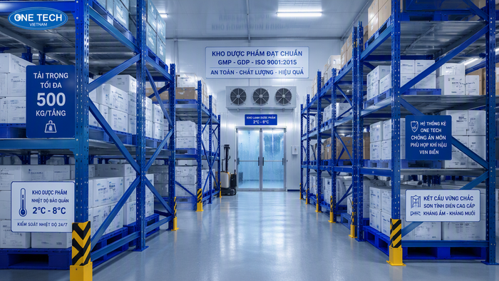 Kệ kho lạnh dược phẩm tại Khánh Hòa Kệ kho lạnh dược phẩm tại Khánh Hòa cho hàng cần kiểm soát nhiệt độ