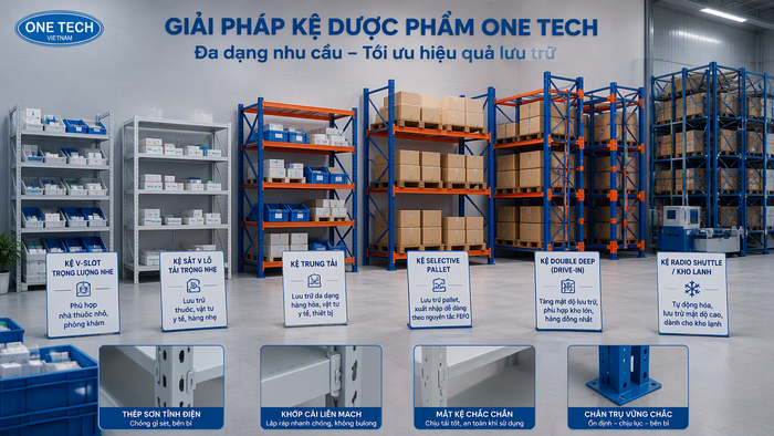 So sánh mẫu kệ kho dược phẩm So sánh các mẫu kệ kho dược phẩm Khánh Hòa theo nhu cầu sử dụng