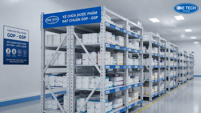 Thiết kế kệ kho dược phẩm đạt yêu cầu bảo quản Thiết kế kệ kho dược phẩm theo tiêu chuẩn GDP và GSP