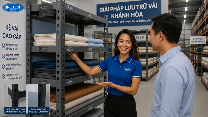 Tư vấn kệ để vải Khánh Hòa OneTech Tư vấn kệ để vải Khánh Hòa cho cửa hàng và kho xưởng