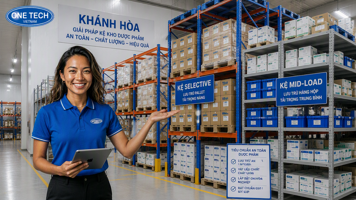 Tư vấn kệ kho dược phẩm Khánh Hòa OneTech Tư vấn kệ kho dược phẩm Khánh Hòa trực thuộc tập đoàn OneTech