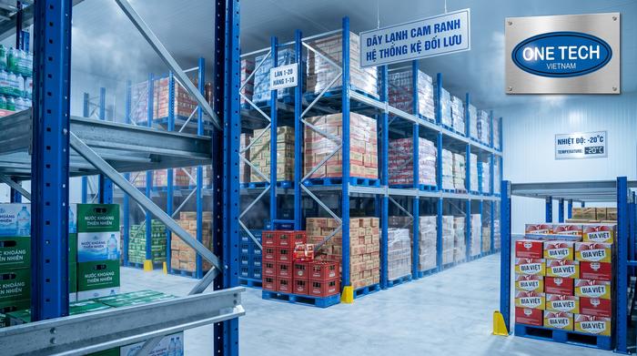 Giải pháp kho lạnh FMCG Cam Ranh với kệ Drive In Kệ Drive In cho giải pháp kho lạnh FMCG Cam Ranh