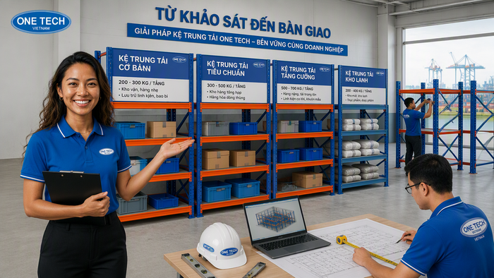 Quy trình lắp đặt kệ trung tải tại Khánh Hòa từ khảo sát đến bàn giao