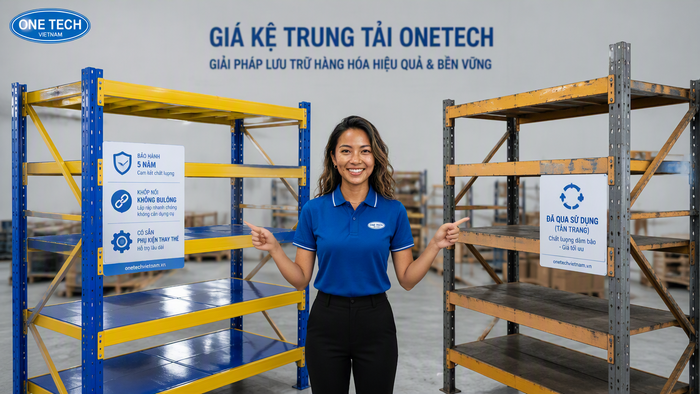 So sánh kệ trung tải mới và kệ trung tải thanh lý cho kho hàng